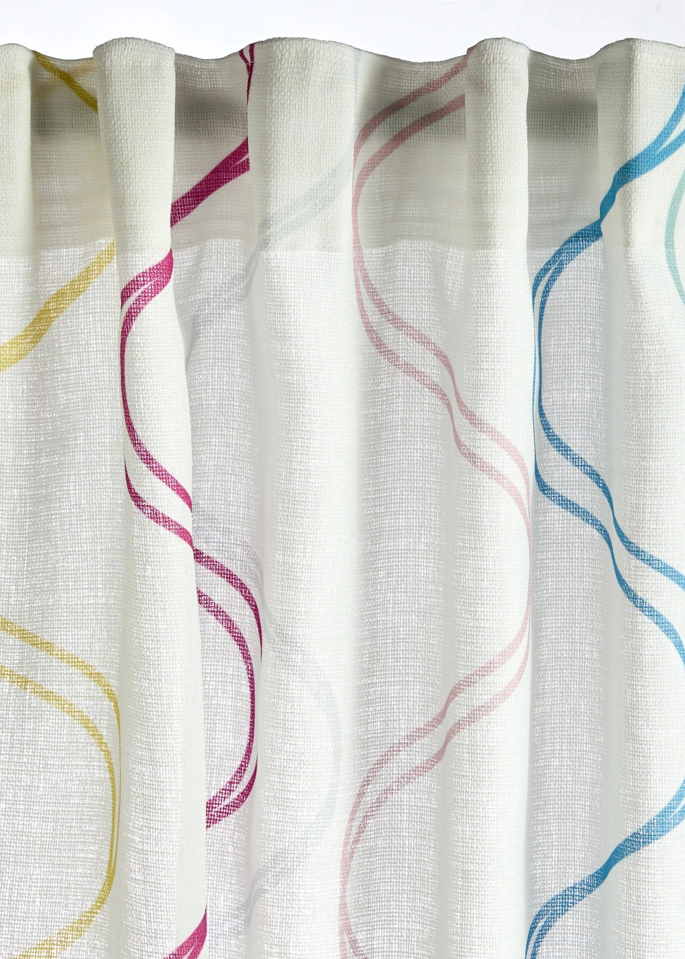 Gordijn met golvenprint (1 stuk) • meerkleurig wit • bonprix online shop