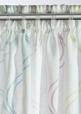 Gordijn met golvenprint (1 stuk) • meerkleurig wit • bonprix online shop