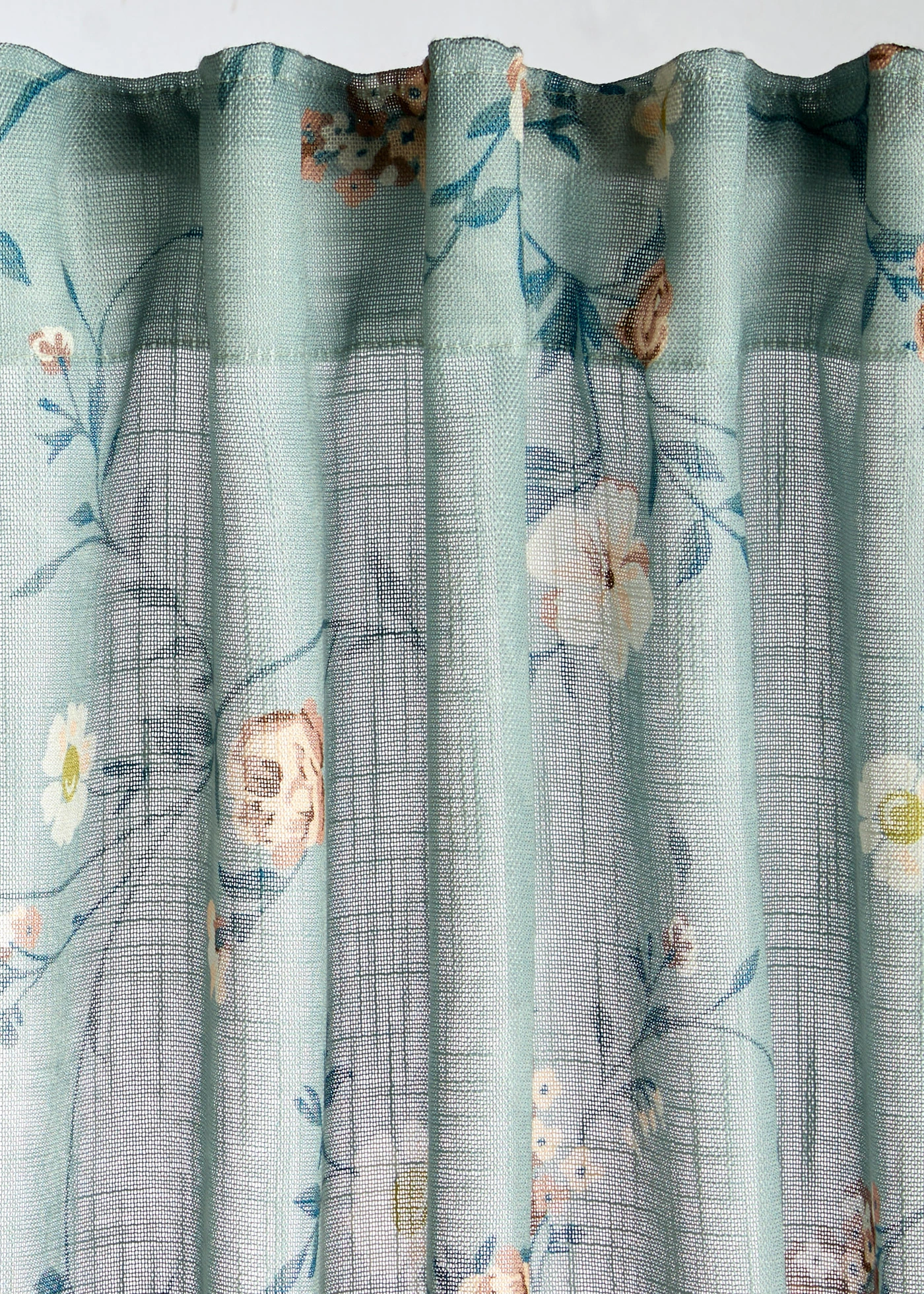 Draperie cu imprimeu floral (1 buc) • verde deschis/ alb • magazin bonprix