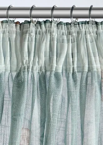 Draperie cu imprimeu floral (1 buc) • verde deschis/ alb • magazin bonprix