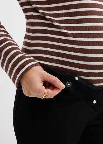 2-in-1 super stretch zwangerschapsjeans te dragen voor en na de zwangerschap, slim fit • zwart • bonprix online shop