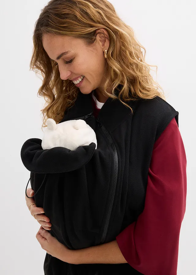 Gilet sans manches de grossesse et portage en polaire • noir • product-page.page-title-suffix