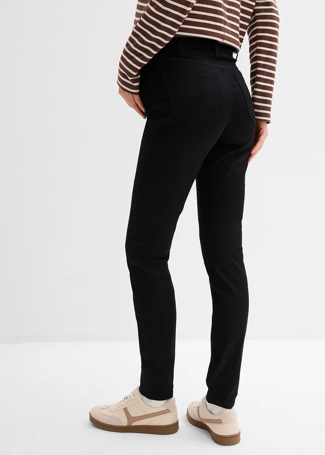 2-in-1 super stretch zwangerschapsjeans te dragen voor en na de zwangerschap, slim fit, Kleur: zwart