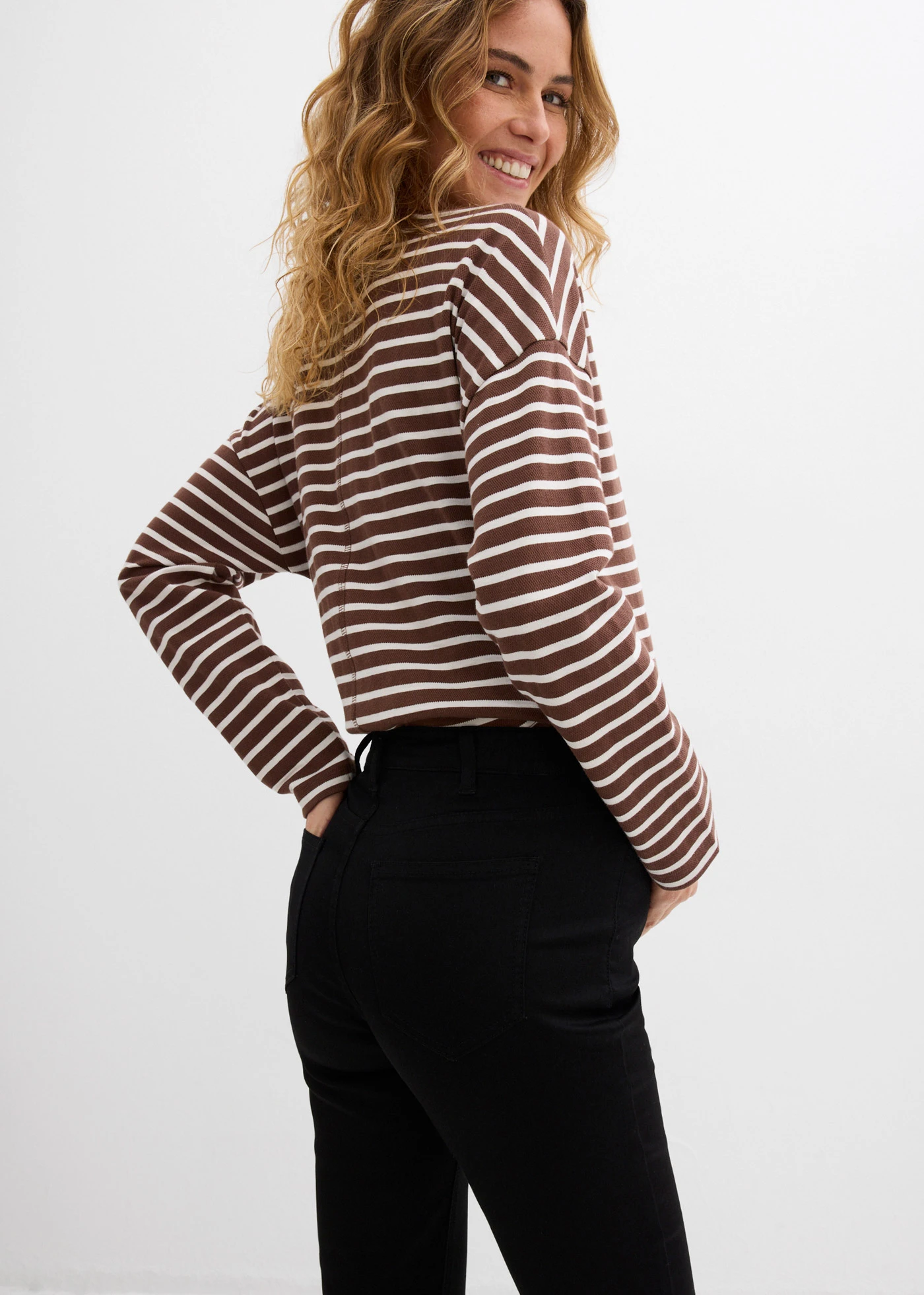 2-in-1 super stretch zwangerschapsjeans te dragen voor en na de zwangerschap, slim fit • zwart • bonprix online shop