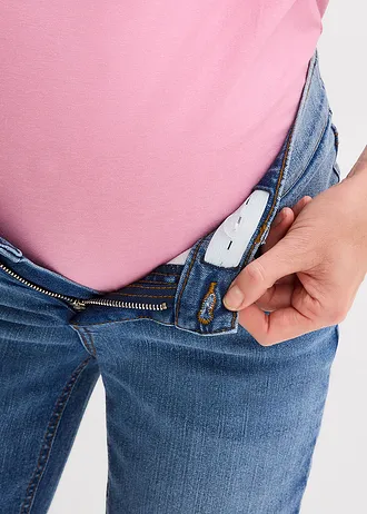 Materské džínsy, 2v1 na tehotenstvo a po ňom, Loose Fit • tmavomodrá denim • obchod bonprix
