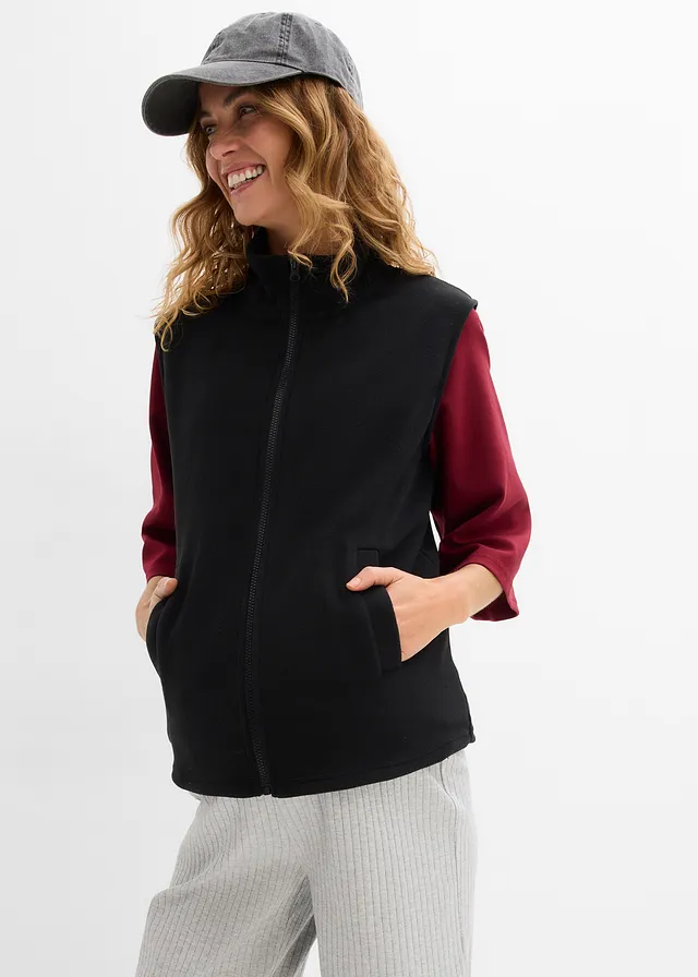 Gilet sans manches de grossesse et portage en polaire • noir • product-page.page-title-suffix
