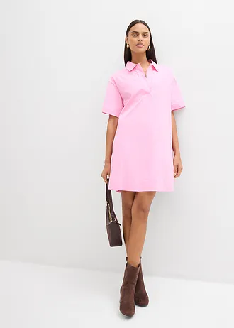 Overhemdjurk van een elastische katoenmix • roze • bonprix online shop