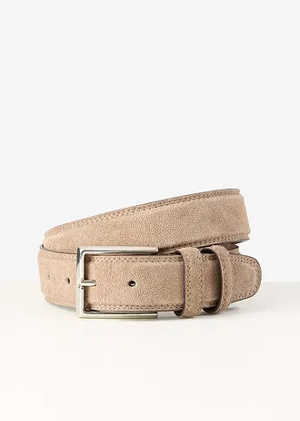 Leren riem met ruwe look, Kleur: sand