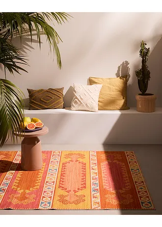 Kussen met reliëfstructuur, Kleur: bruin