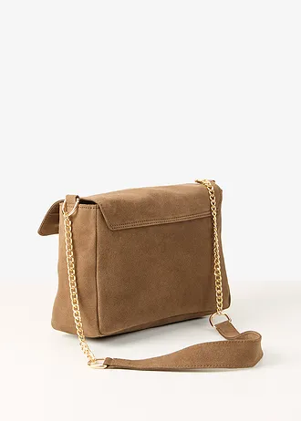 Schoudertas van suède • bruin • bonprix online shop