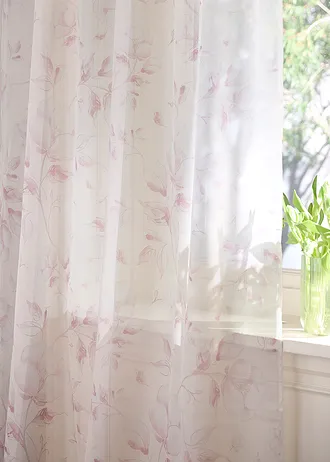 Rideau à imprimé floral (1 pce) • crème-rose clair • Boutique bonprix