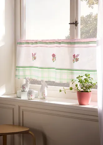 Valletje met borduursel van biologisch katoen • roze-wit-groen • bonprix online shop