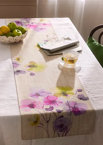 Chemin de table • violet-crème-jaune • Boutique bonprix