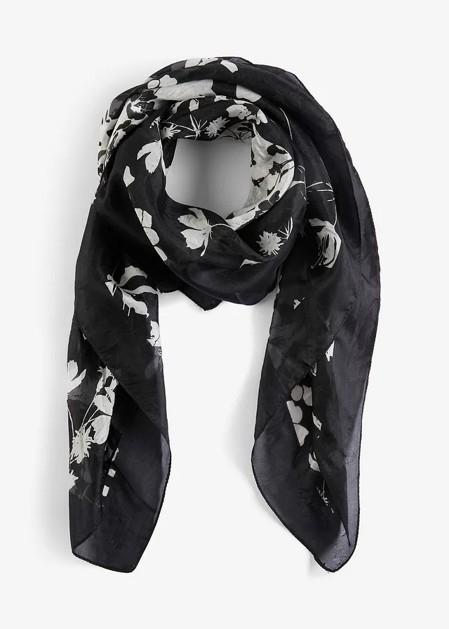 Foulard en soie à imprimé floral