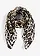 Foulard en soie, Couleur: noir-beige-marron léopard
