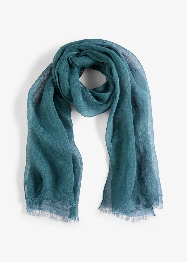 Zomerse linnen sjaal • pepergroen • bonprix online shop