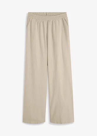 Pantalon palazzo en lin mélangé