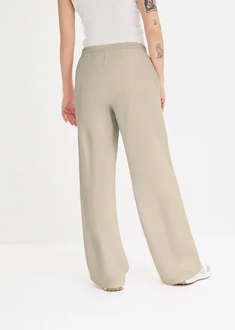 Pantalon palazzo en lin mélangé • sable clair • Boutique bonprix