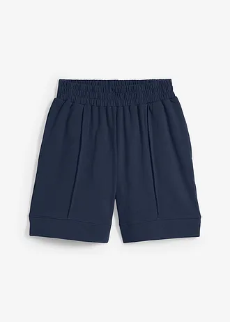 Short en molleton de coton mélangé • bleu foncé • Boutique bonprix