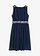 Chiffon meisjes jurk met paillettenband, Kleur: donkerblauw