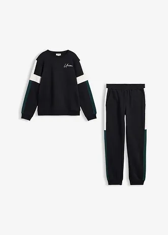 Trening din bumbac organic 100% • negru • magazin bonprix