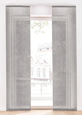 Firana panelowa z materiału w optyce lnu (1 szt.)