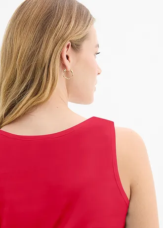 Katoenen longtop (set van 5) • wit/donkerblauw gestreept+lavarood+lichtblauw • bonprix online shop