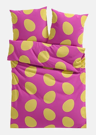 Dekbedovertrek in een katoenmix, Kleur: fuchsia