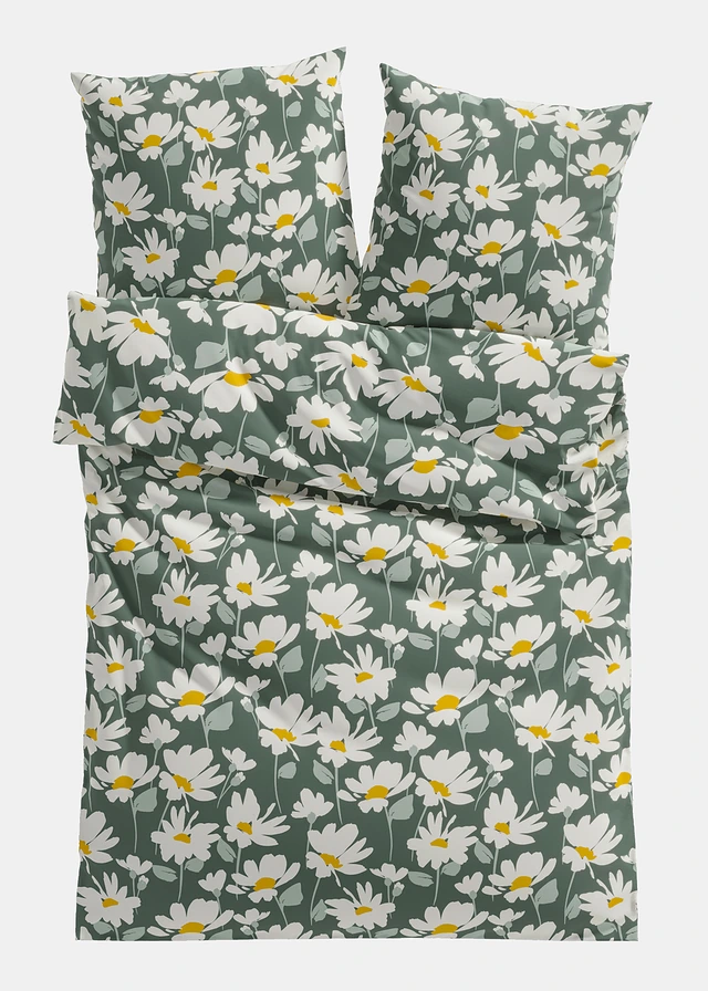 Lenjerie de pat din linou • verde • magazin bonprix