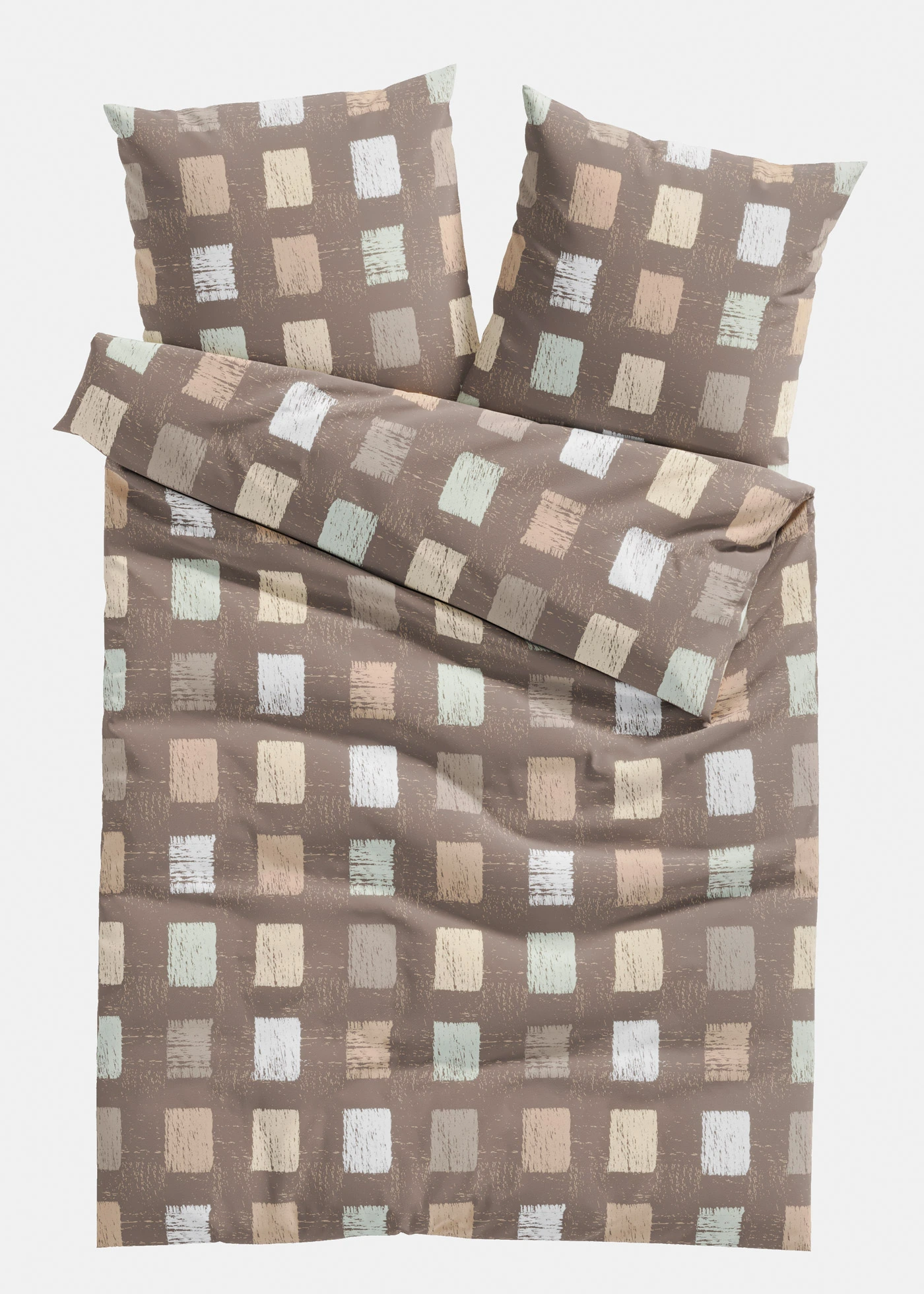 Parure de lit en coton mélangé • marron • Boutique bonprix