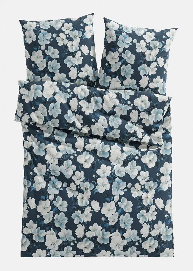 Linon dekbedovertrek • petrol • bonprix online shop