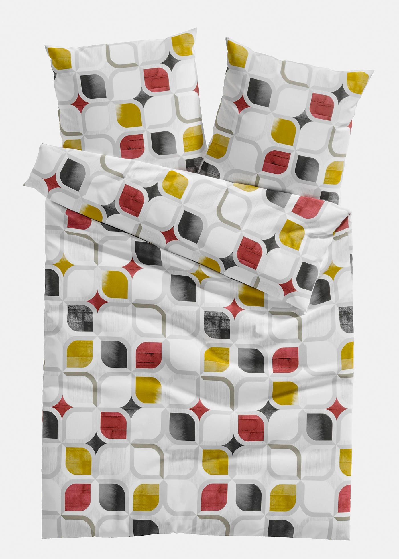 Dekbedovertrek in een katoenmix • wit-bruin • bonprix online shop