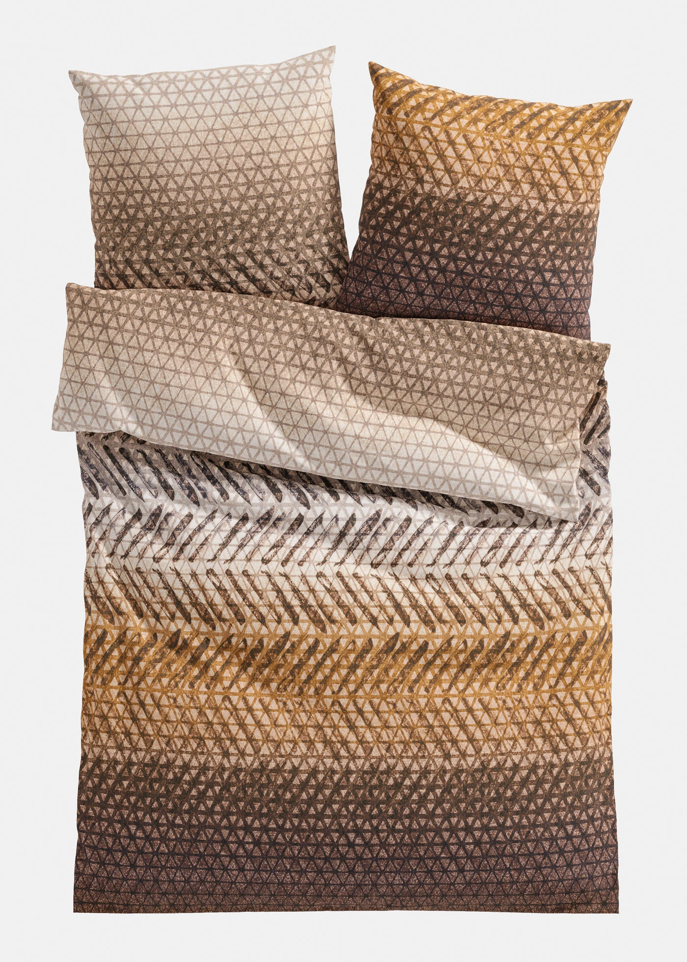 Dekbedovertrek met bloemendessin • bruin • bonprix online shop