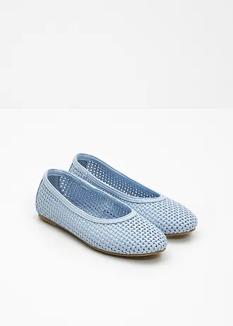 Ballerina's van zacht materiaal • lichtblauw • bonprix online shop