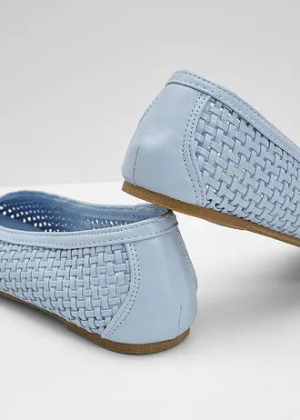 Ballerina's van zacht materiaal • lichtblauw • bonprix online shop
