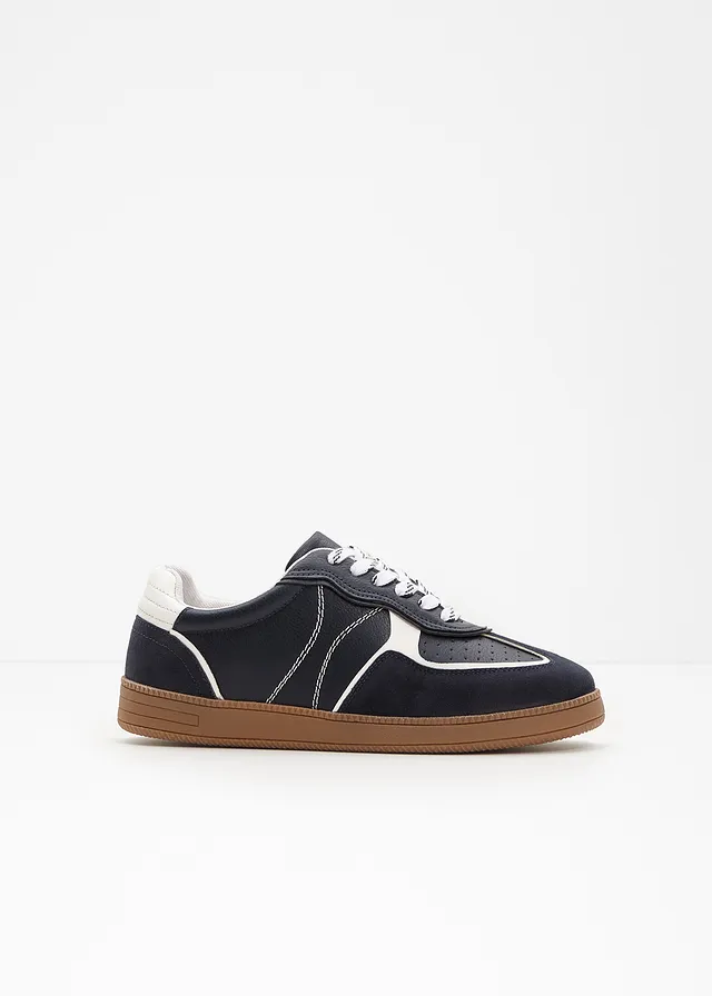 Sneakers in retrolook, Kleur: donkerblauw
