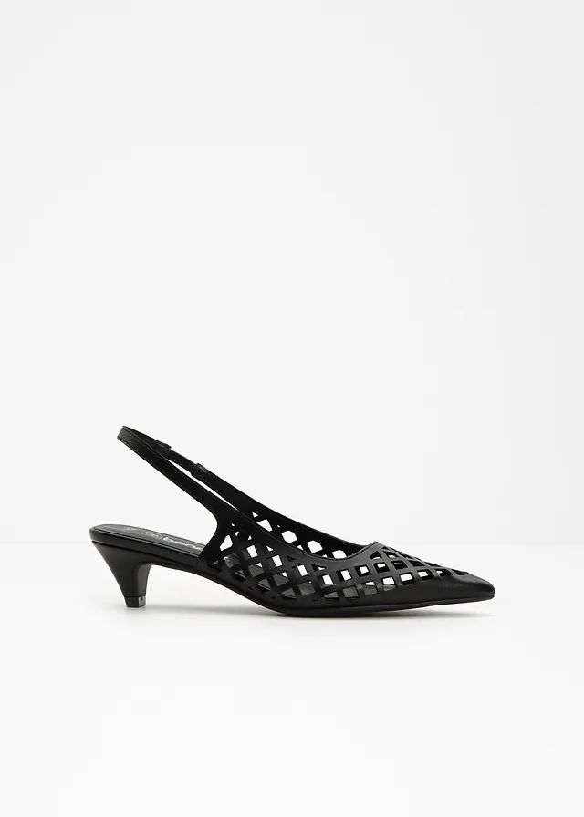 Slingback pumps met cut-outs • zwart • bonprix online shop