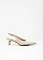 Slingback pumps met smalle hak, Kleur: parelwit
