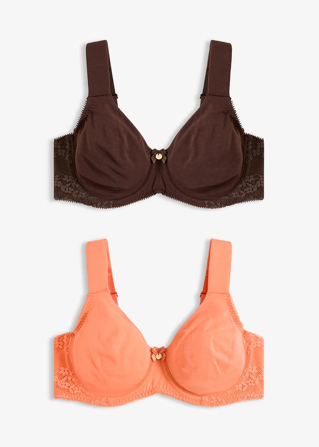 Sutien invizibil cu armătură, cu bumbac organic (set/2 buc.)