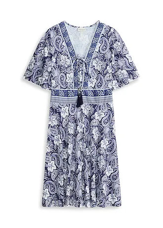 Rochie din jerse • bleumarin paisley • magazin bonprix