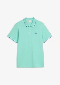 Polo en maille piquée 100% coton, Couleur: vert menthe