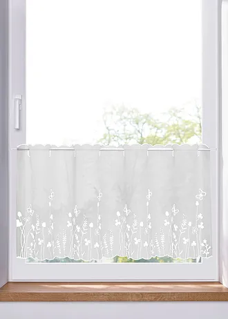 Valletje met bloemenborduursel, Kleur: 2x wit