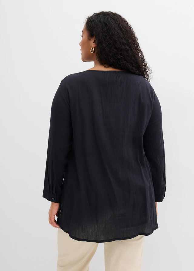 Tunique longue en coton, Couleur: noir