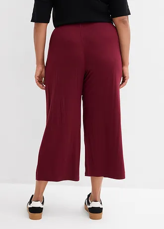 Pantalon fluide en jersey viscose, longueur 7/8, Couleur: rouge érable