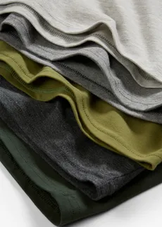 Lot de 5 débardeurs en coton doux et extensible • gris clair chiné-gris chiné-anthracite chiné-vert loden-vert sapin • Boutique bonprix