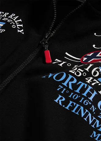 Mikinová vesta so stojačikom • čierna potlačená • obchod bonprix