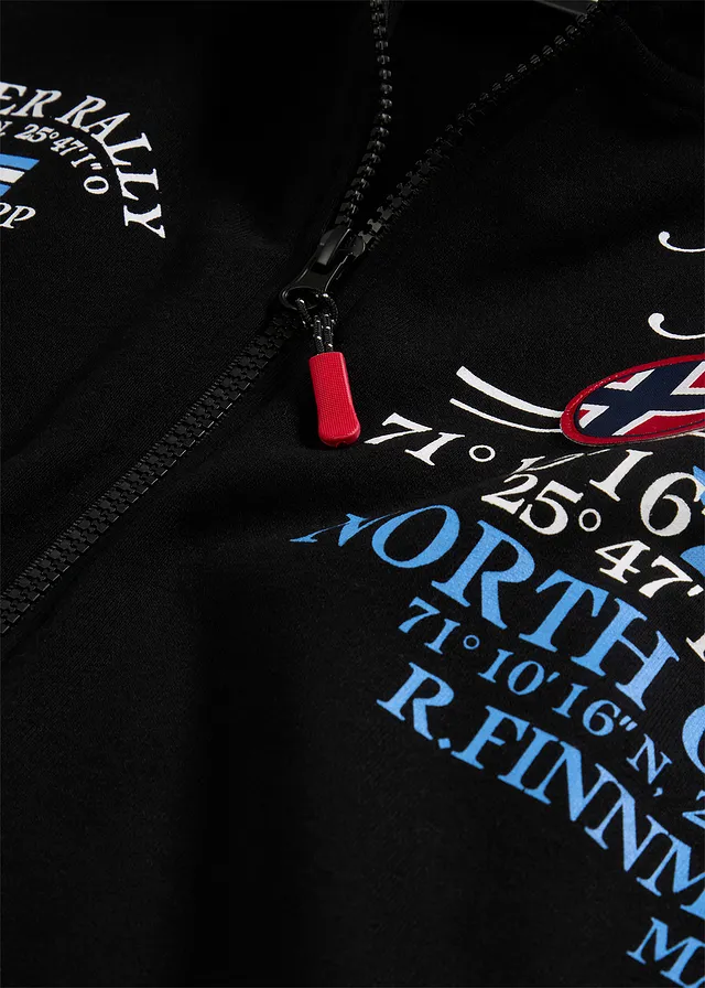 Sweat zippé sans manches à col montant • noir imprimé • product-page.page-title-suffix