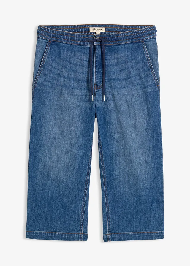 Lichte 3/4 stretchjeans, regular fit