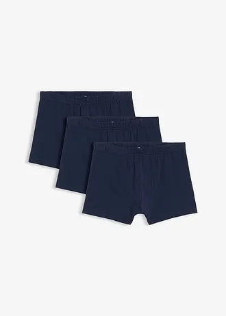 Strakke boxer met katoen (set van 3), Kleur: donkerblauw