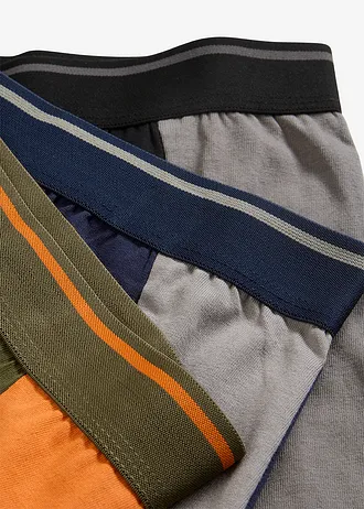 Boxerky, midi dĺžka, s bavlnou (3 ks) • čierna + tmavomodrá + tmavoolivová • obchod bonprix